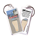 Ocean City FootWhere® Souvenir Keychains. 6 Piece Set. Made in USA