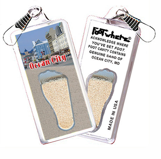 Ocean City FootWhere® Souvenir Zipper-Pull 72 pieces/6 assorted styles.