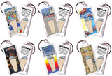 Ocean City FootWhere® Souvenir Keychains. 6 Piece Set. Made in USA