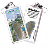 Orlando FootWhere® Souvenir Zipper-Pulls. 6 Piece Set. Made in USA