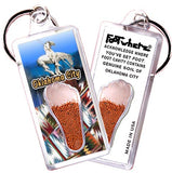 Oklahoma City FootWhere® Souvenir Keychains. 6 Piece Set. Made in USA
