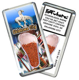 Oklahoma City FootWhere® Souvenir Magnet. 72 pieces/6 assorted styles.