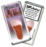 Oklahoma City FootWhere® Souvenir Magnet. 72 pieces/6 assorted styles.