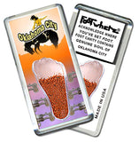 Oklahoma City FootWhere® Souvenir Magnet. 72 pieces/6 assorted styles.