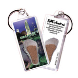 Omaha FootWhere® Souvenir Keychains. 6 Piece Set. Made in USA