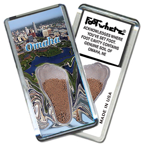 Omaha FootWhere® Souvenir Magnet. 72 pieces/6 assorted styles.