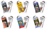 Omaha FootWhere® Souvenir Zipper-Pulls. 6 Piece Set. Made in USA