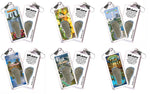 Load image into Gallery viewer, Orlando FootWhere® Souvenir Zipper-Pulls. 6 Piece Set. Made in USA

