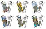 Orlando FootWhere® Souvenir Zipper-Pulls. 6 Piece Set. Made in USA