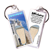 Palm Beach FootWhere® Souvenir Keychain. 72 pieces/6 assorted styles.