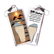 Panama City FootWhere® Souvenir Zipper-Pulls. 6 Piece Set. Made in USA