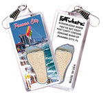Load image into Gallery viewer, Panama City FootWhere® Souvenir Zipper-Pulls. 6 Piece Set. Made in USA