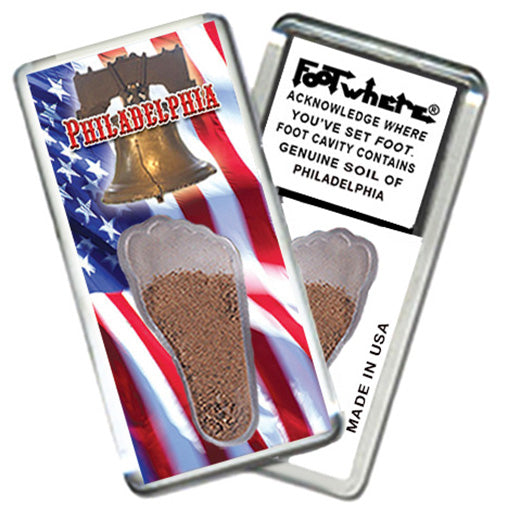 Philadelphia FootWhere® Souvenir Magnet. Made in USA
