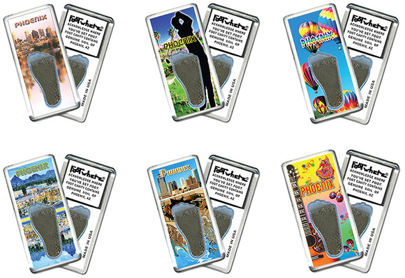 Phoenix FootWhere® Souvenir Magnet. 72 pieces/6 assorted styles.