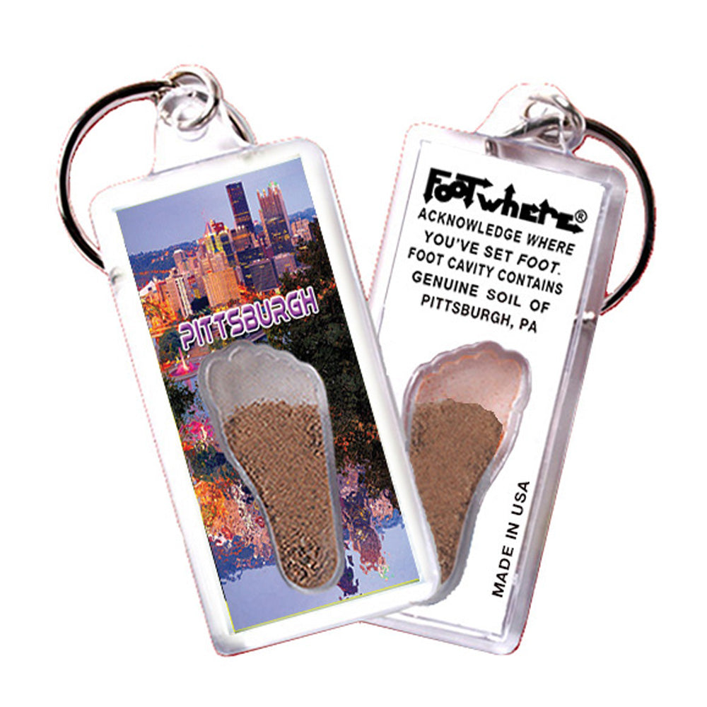 Pittsburgh FootWhere® Souvenir Keychain. 72 pieces/6 assorted styles.
