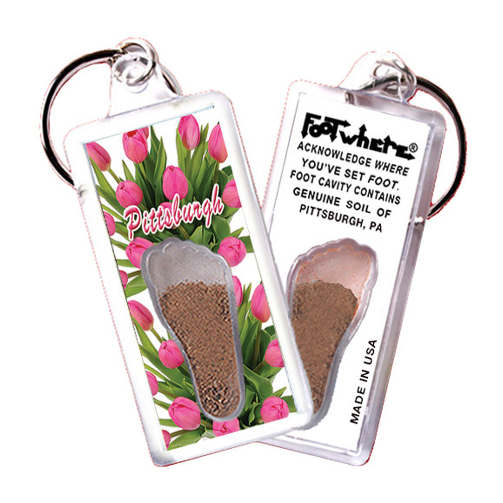 Pittsburgh FootWhere® Souvenir Keychain. 72 pieces/6 assorted styles.