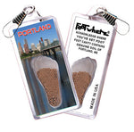 Load image into Gallery viewer, Portland, ME FootWhere® Souvenir Zipper-Pulls. 6 Piece Set. Made in USA
