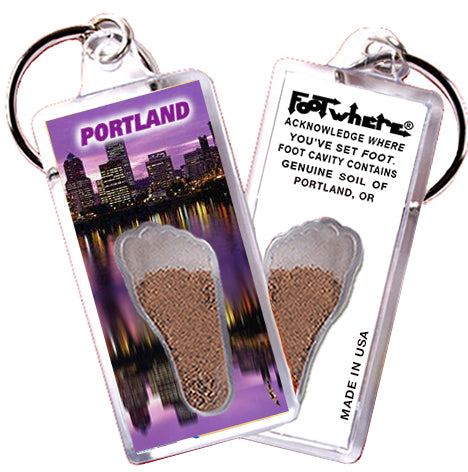 Portland, OR FootWhere® Souvenir Keychain. 72 pieces/6 assorted styles.