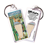 Puerto Rico FootWhere® Souvenir Keychain. 72 pieces/6 assorted styles.