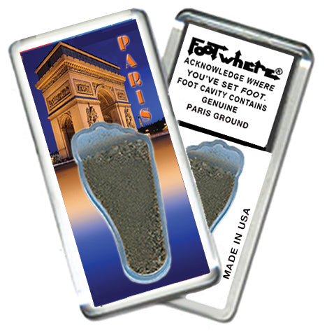 Paris FootWhere® Souvenir Magnet. 72 pieces/ 6 assorted styles.