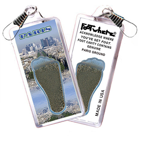 Paris FootWhere® Souvenir Zipper-Pull. 72 pieces/ 6 assorted styles.