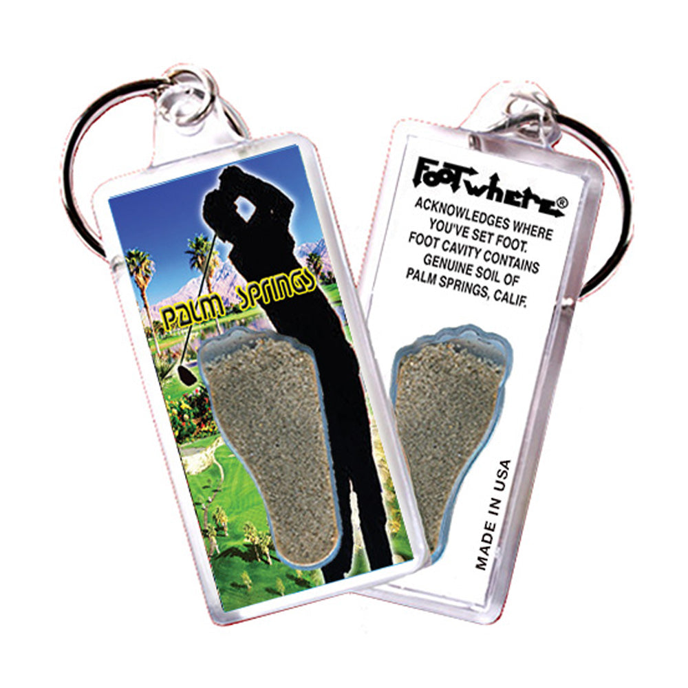 Palm Springs FootWhere® Souvenir Keychain. 72 pieces/6 assorted styles.