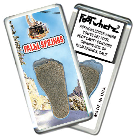 Palm Springs FootWhere® Souvenir Magnets. 6 Piece Set. Made in USA