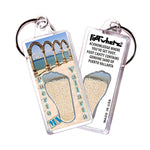 Load image into Gallery viewer, Puerto Vallarta FootWhere® Souvenir Keychains. 6 Piece Set. Made in USA - FootWhere® Souvenir Shop
