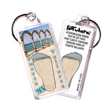 Puerto Vallarta FootWhere® Souvenir Keychains. 6 Piece Set. Made in USA - FootWhere® Souvenir Shop