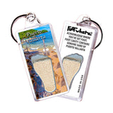 Puerto Vallarta FootWhere® Souvenir Keychains. 6 Piece Set. Made in USA - FootWhere® Souvenir Shop
