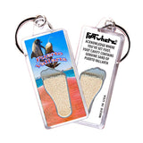 Puerto Vallarta FootWhere® Souvenir Keychains. 6 Piece Set. Made in USA - FootWhere® Souvenir Shop