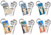 Puerto Vallarta FootWhere® Souvenir Keychains. 6 Piece Set. Made in USA - FootWhere® Souvenir Shop
