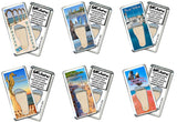 Puerto Vallarta FootWhere® Souvenir Fridge Magnets. 6 Piece Set. Made in USA - FootWhere® Souvenir Shop