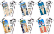 Puerto Vallarta FootWhere® Souvenir Zipper-Pulls. 6 Piece Set. Made in USA - FootWhere® Souvenir Shop