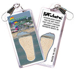 Load image into Gallery viewer, Rehoboth Beach FootWhere® Souvenir Zipper-Pulls. 6 Piece Set. Made in USA
