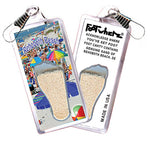 Load image into Gallery viewer, Rehoboth Beach FootWhere® Souvenir Zipper-Pulls. 6 Piece Set. Made in USA
