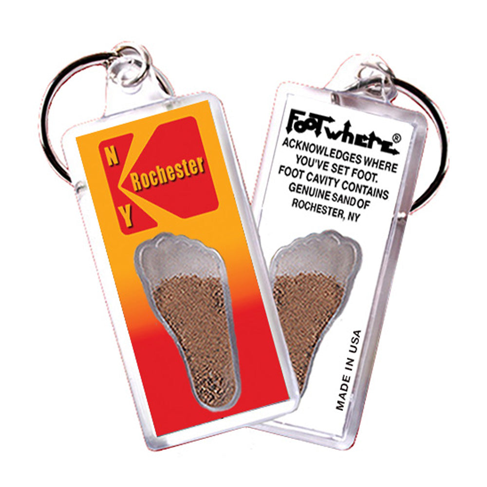 Rochester FootWhere® Souvenir Keychain. 72 pieces/ 6 assorted styles.