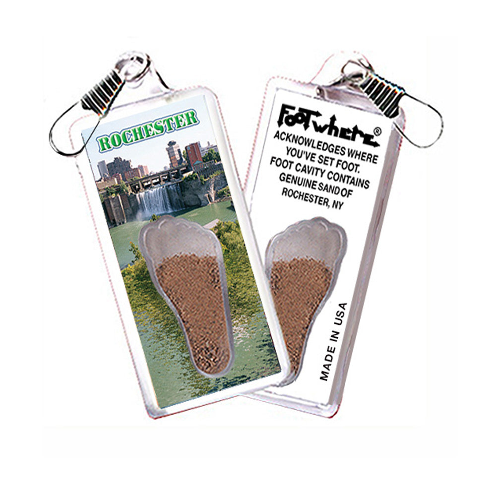 Rochester FootWhere® Souvenir Zipper-Pull. 72 pieces/ 6 assorted styles.