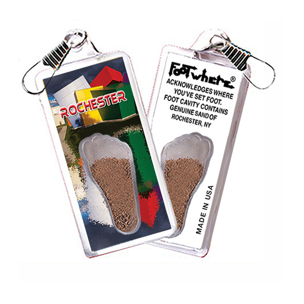 Rochester FootWhere® Souvenir Zipper-Pull. 72 pieces/ 6 assorted styles.