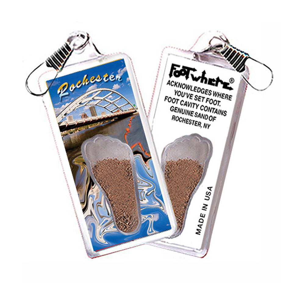 Rochester FootWhere® Souvenir Zipper-Pull. 72 pieces/ 6 assorted styles.