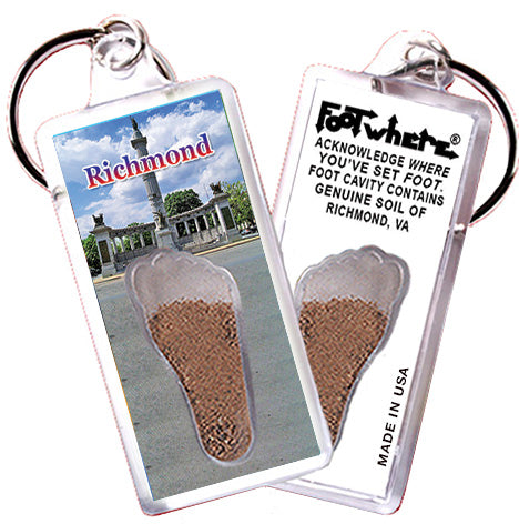 Richmond FootWhere® Souvenir Keychain 72 pieces/6 assorted styles.