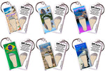 Load image into Gallery viewer, Rio De Janeiro FootWhere® Souvenir Keychains. 6 Piece Set. Made in USA

