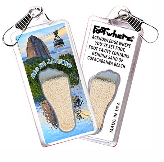 Rio De Janeiro  FootWhere® Souvenir Zipper-Pull 72 pieces/6 assorted styles.