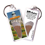 Load image into Gallery viewer, Raleigh FootWhere® Souvenir Keychains 6 Piece Set. Made in US
