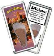 Raleigh FootWhere® Souvenir Magnets. 6 Piece Set. Made in US