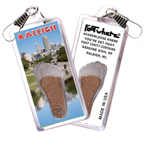 Raleigh FootWhere® Souvenir Zipper-Pulls 6 Piece Set. Made in USA