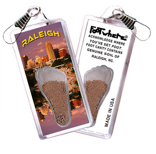 Raleigh FootWhere® Souvenir Zipper-Pulls 6 Piece Set. Made in USA