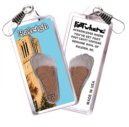 Raleigh FootWhere® Souvenir Zipper-Pulls 6 Piece Set. Made in USA