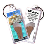 Load image into Gallery viewer, Rome, Italy FootWhere® Souvenir Keychains. 6 Piece Set. Made in USA
