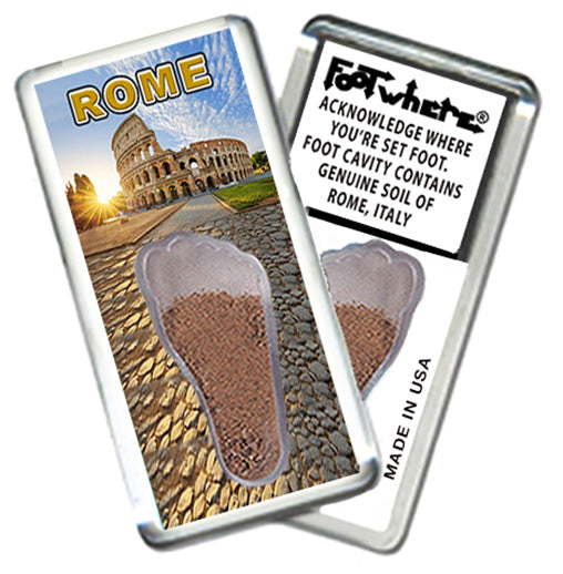 Rome FootWhere® Souvenir Magnet. 72 pieces/6 assorted styles.